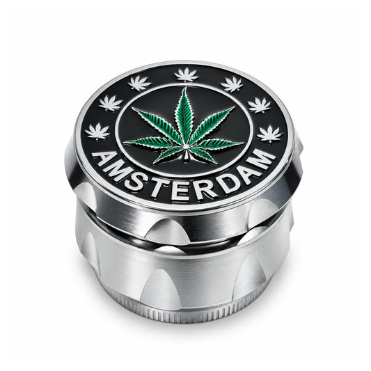 Amsterdam Leaf Herb Crusher- Silver