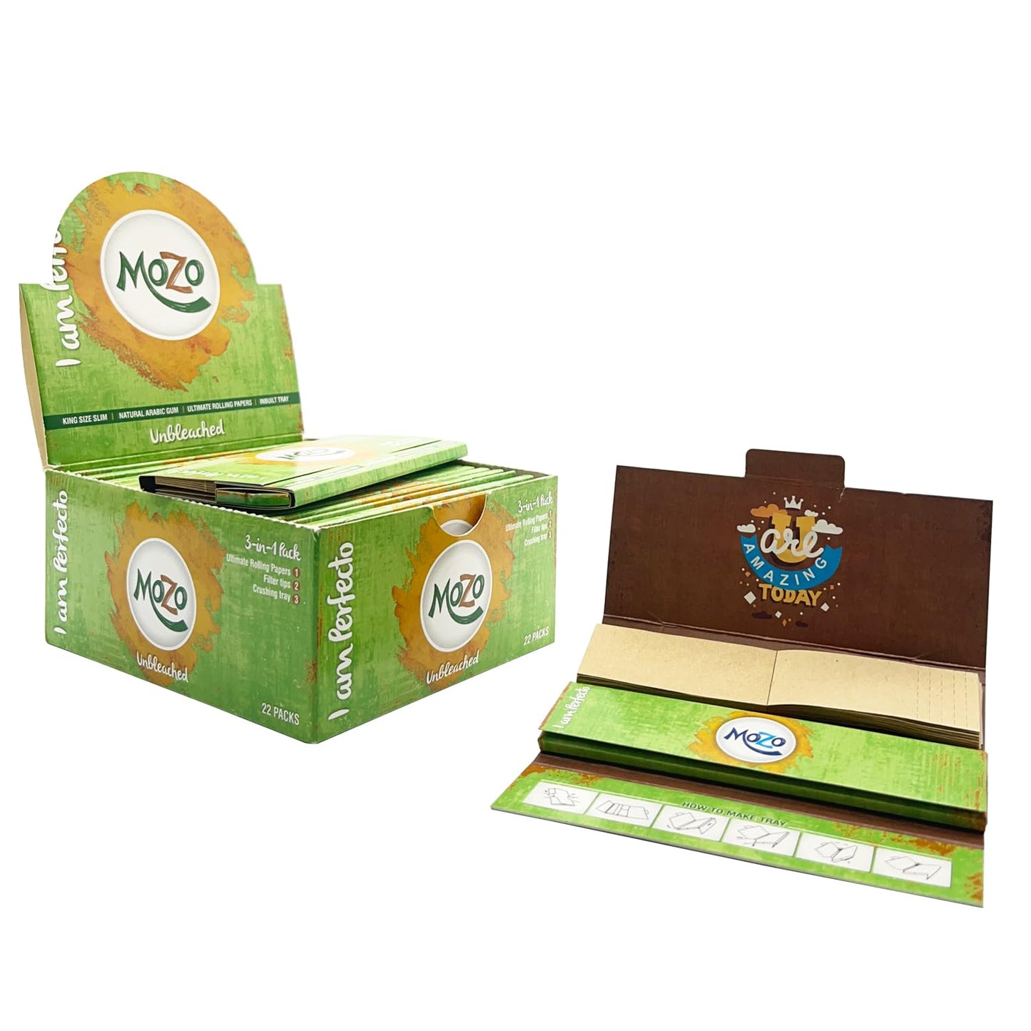 Bongchie Mozo Brown Rolling Papers Full Box_Open Pack