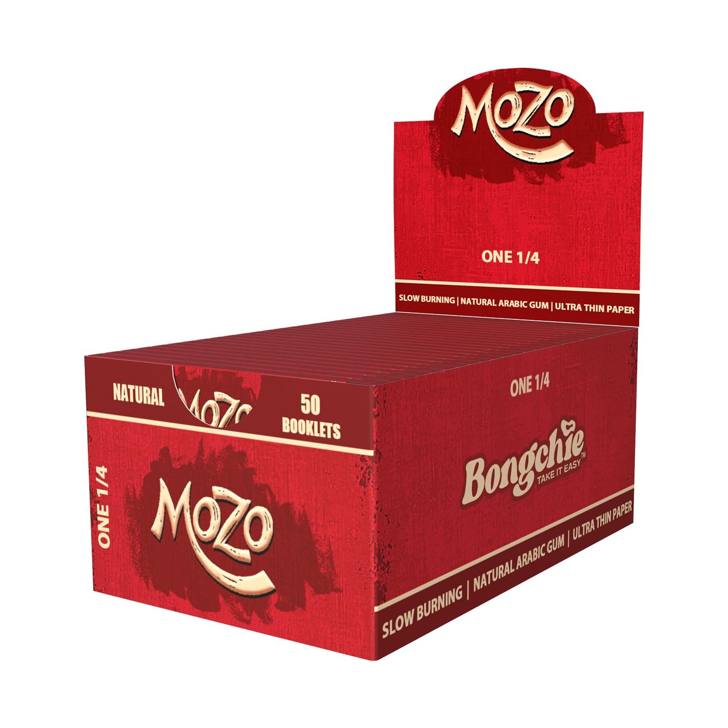 Bongchie Mozo 1 1/4th Size Brown Rolling Paper – Natural, Unbleached, and Slow-Burning for a Smoother Smoke