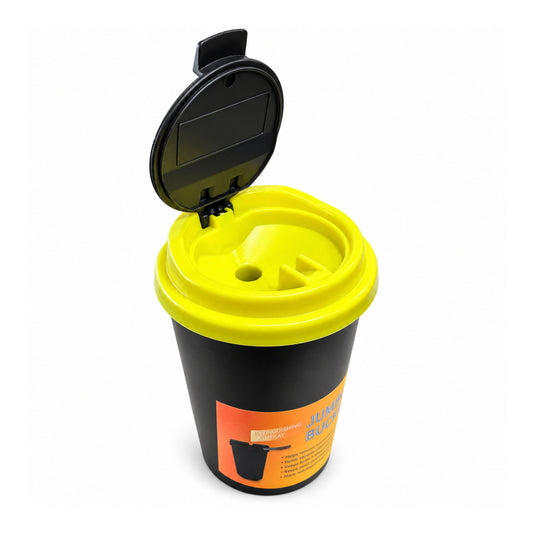 Cigarette AshTray For Home With Lid- Yellow