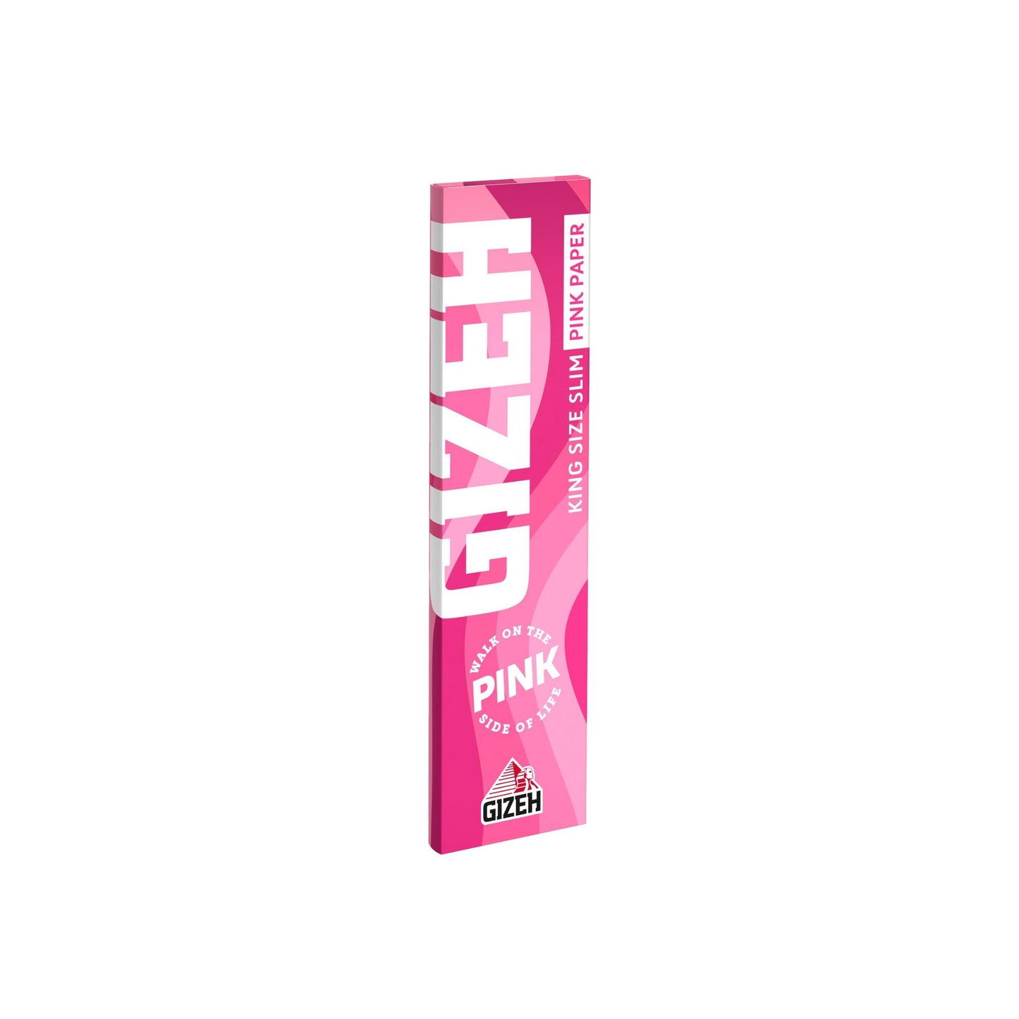 Gizeh Pink King Size Slim Rolling Paper Pack Side Pose