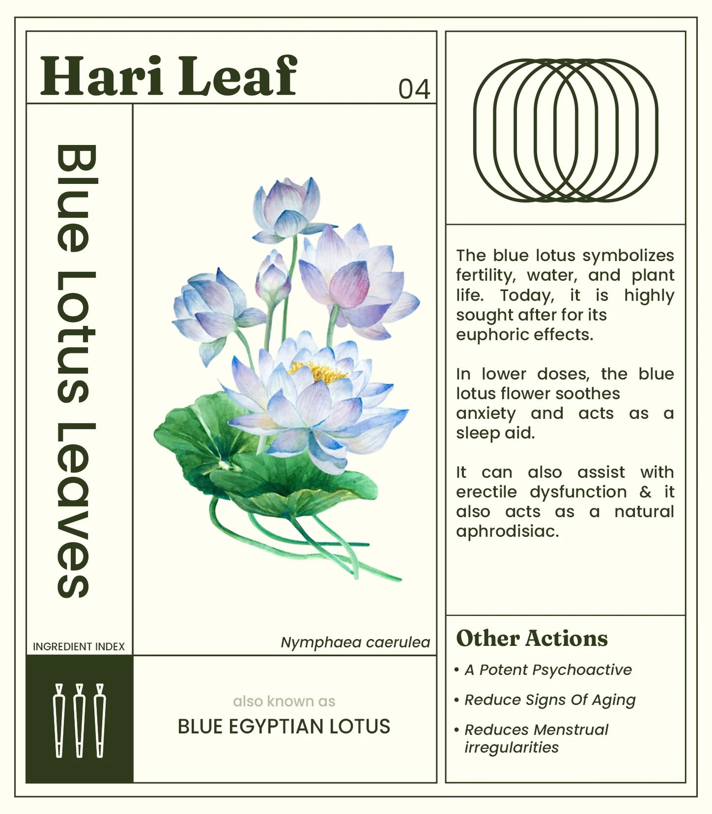 Hari Leaf Calm Blend Herb -Blue Lotus