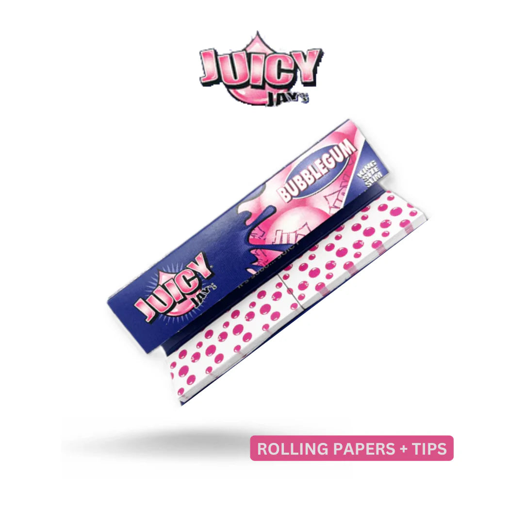 Juicy Jay’s Connoisseur King Size Rolling Papers & Tips Bubblegum