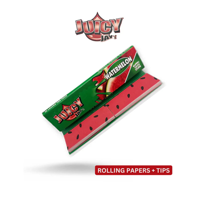 Juicy Jay’s Connoisseur King Size Rolling Papers & Tips Watermelon