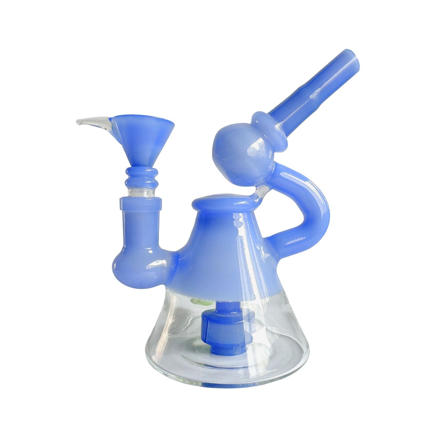 6-Inch Microscopic Glass Bong - High-Gloss Borosilicate with Disc Percolator