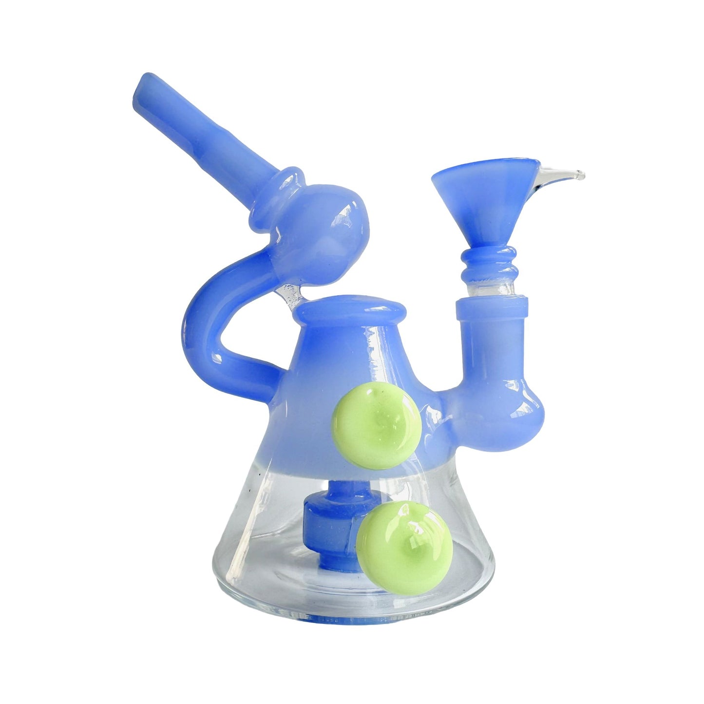6-Inch Microscopic Glass Bong - High-Gloss Borosilicate with Disc Percolator