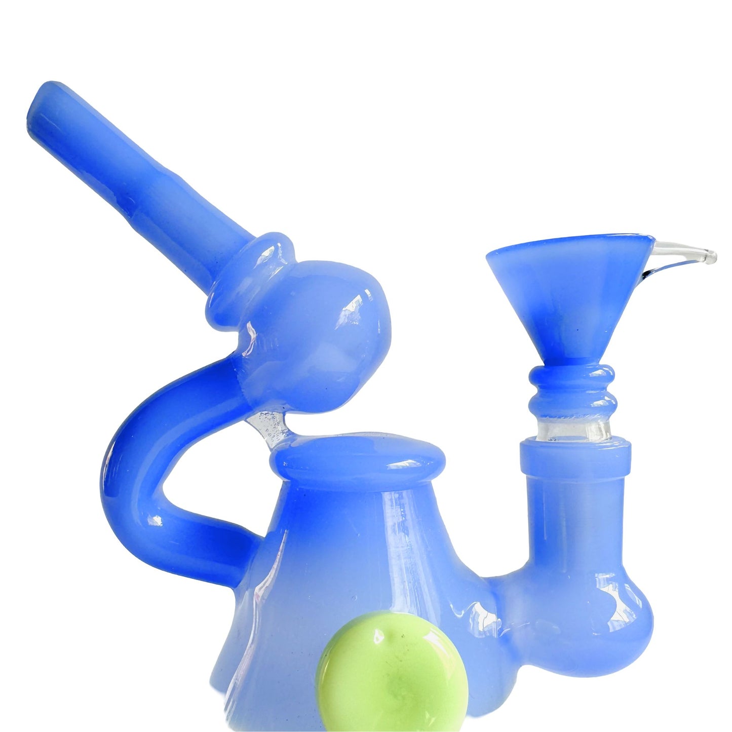 6-Inch Microscopic Glass Bong - High-Gloss Borosilicate with Disc Percolator