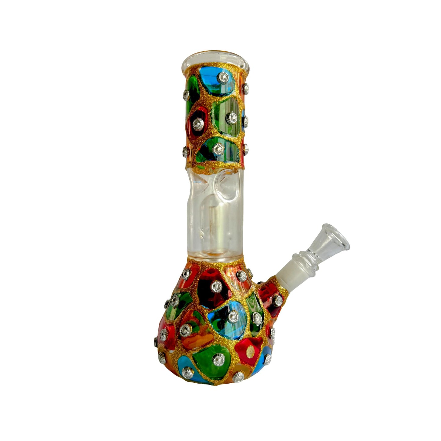 Multi-colored Glass Bong - Blobs