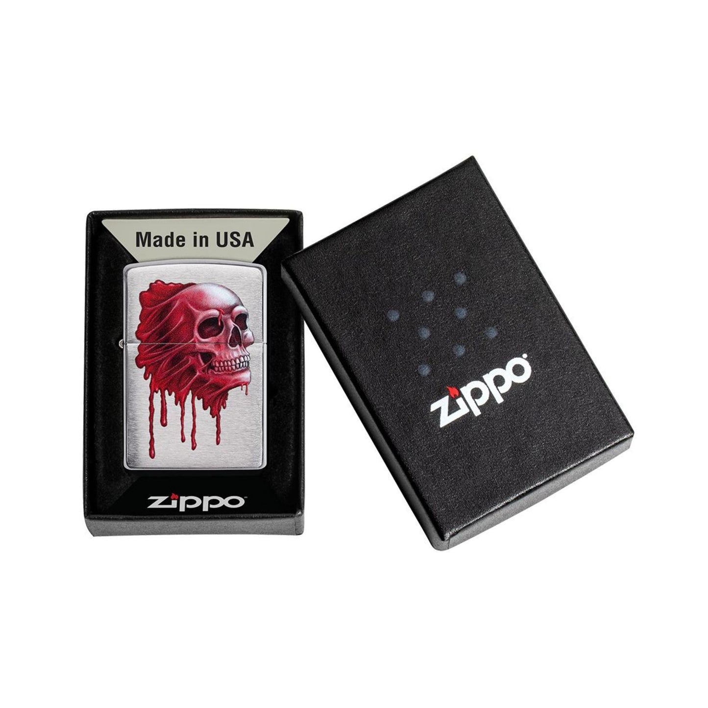 ORIGINAL ZIPPO BLOODY SKULL POCKET LIGHTER