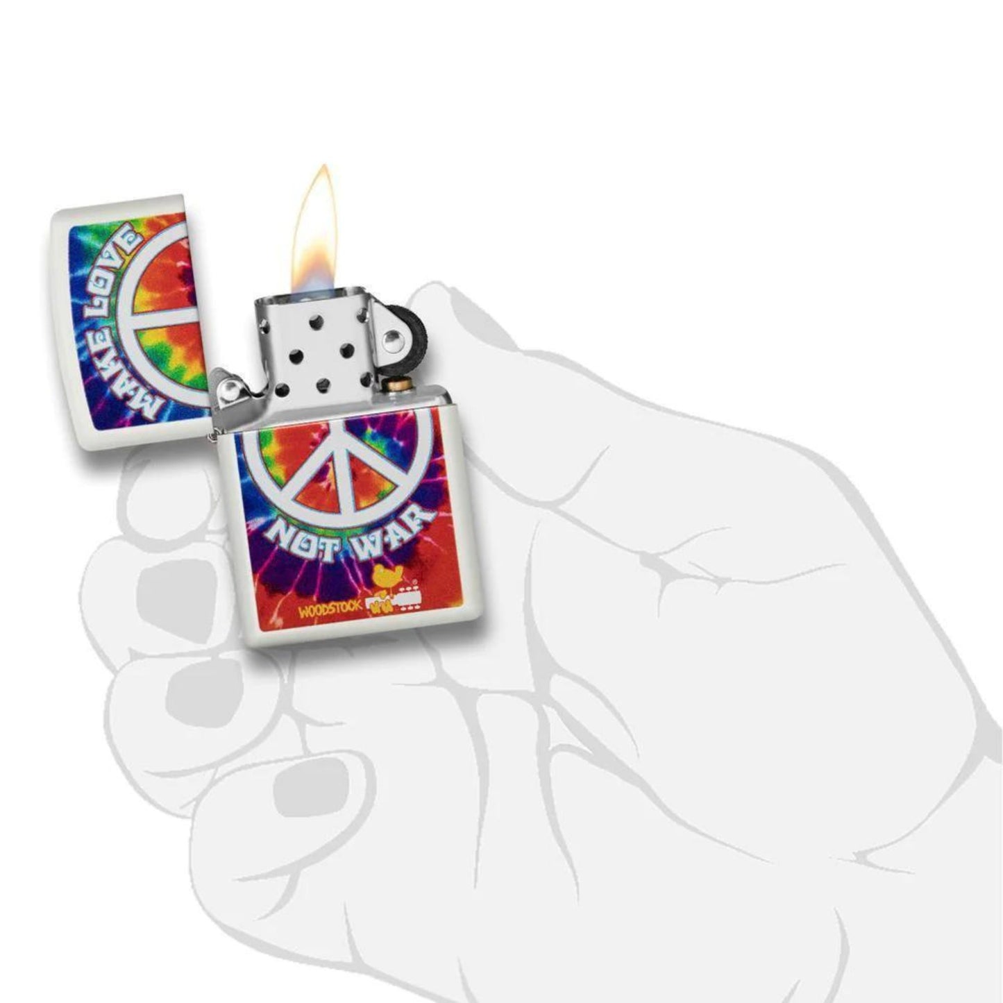ORIGINAL ZIPPO WOODSTOCK POCKET LIGHTER
