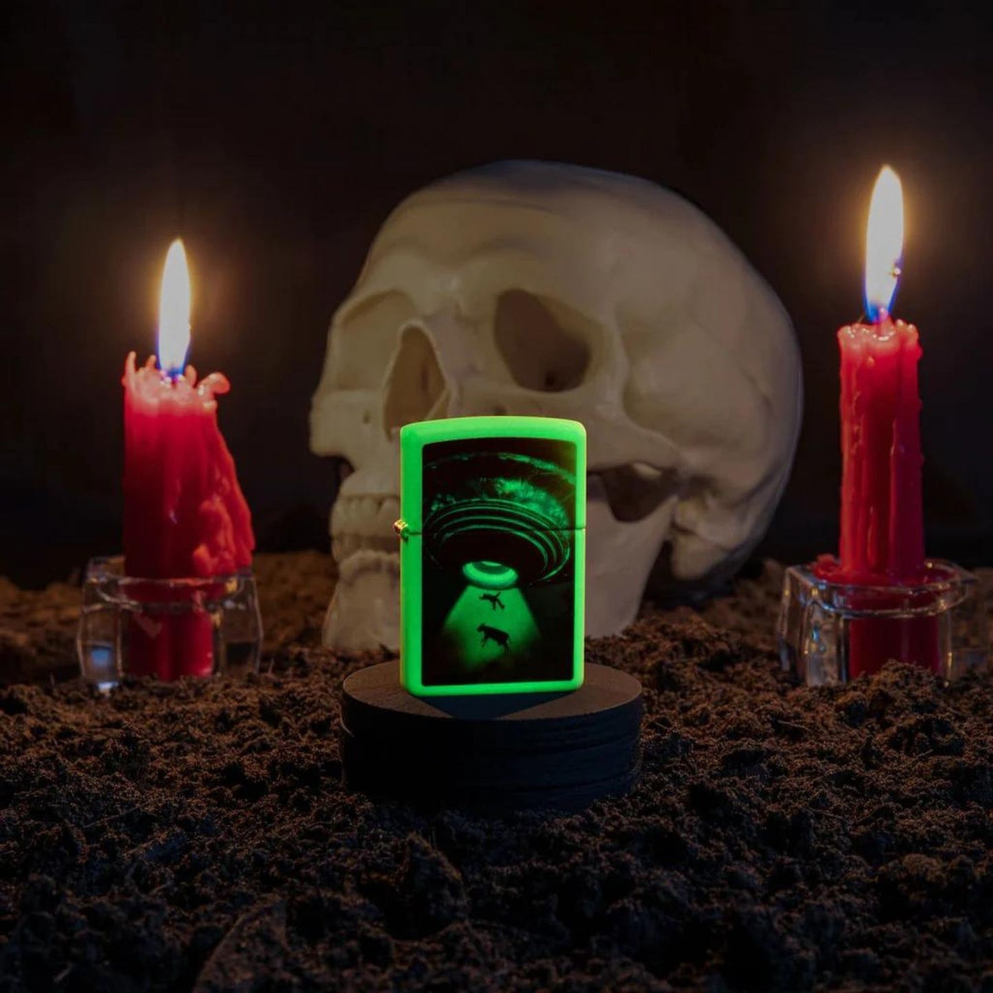 Original ZIPPO UFO Design Glow in the Dark Windproof Lighter