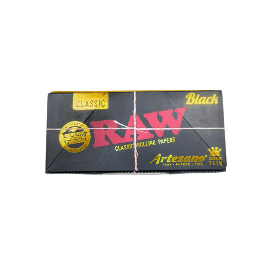 RAW BLACK ARTESANO Paper with Tips King Size Slim Front