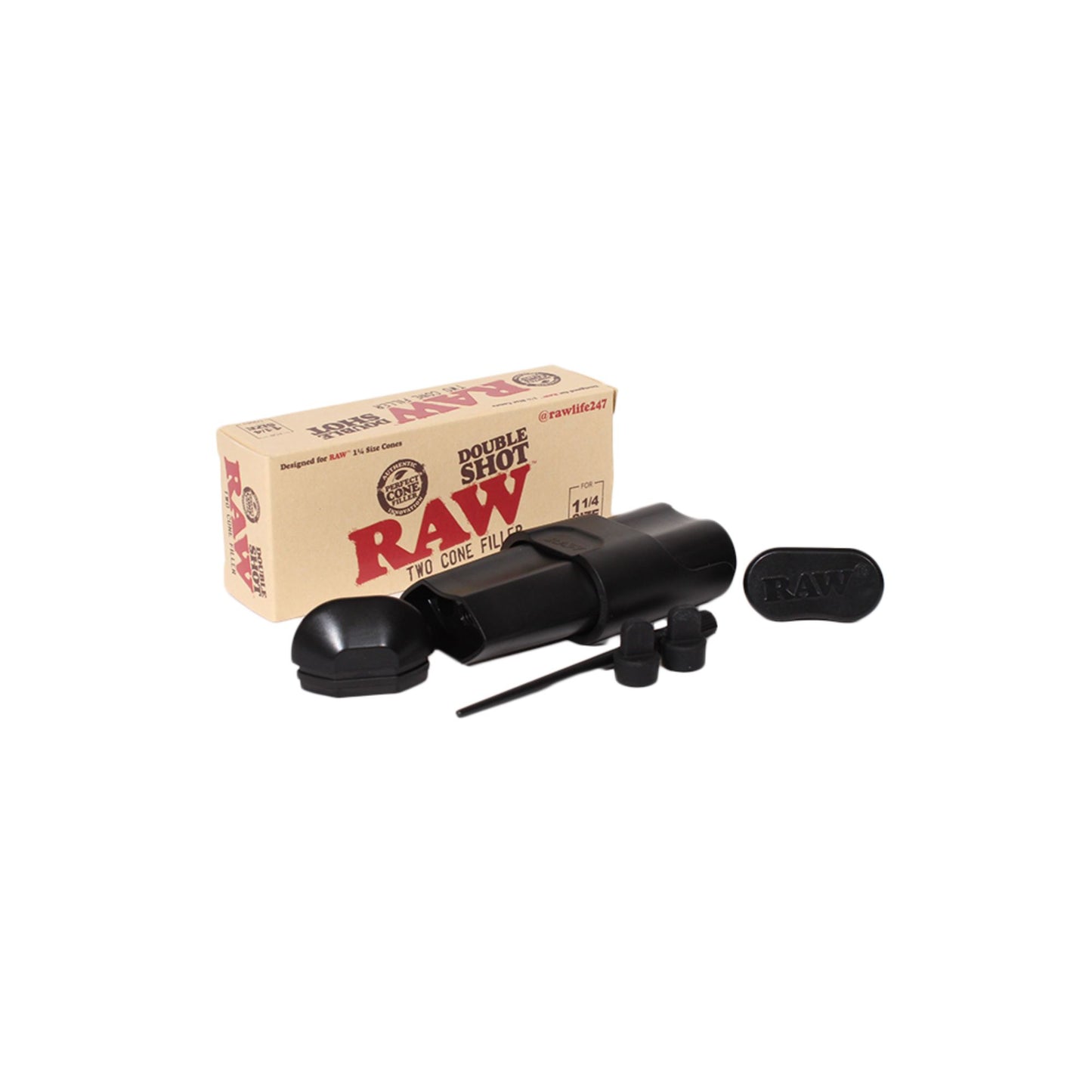 Raw Double Shot Two Cone Filler Open Pack
