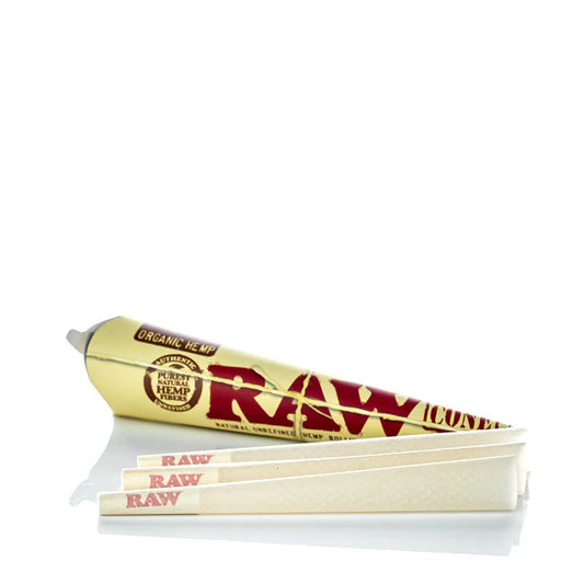 RAW Organic Pre-Rolled Cones - Pack of 3
