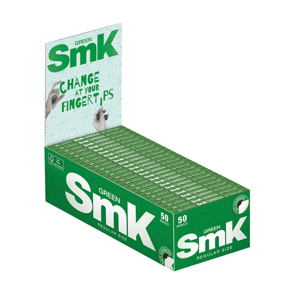 SMK Regular Green Cut Corner Cigarette Papers Box