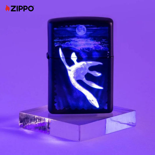 Zippo LockNess Monster Lighter Glow in UV Torch Light