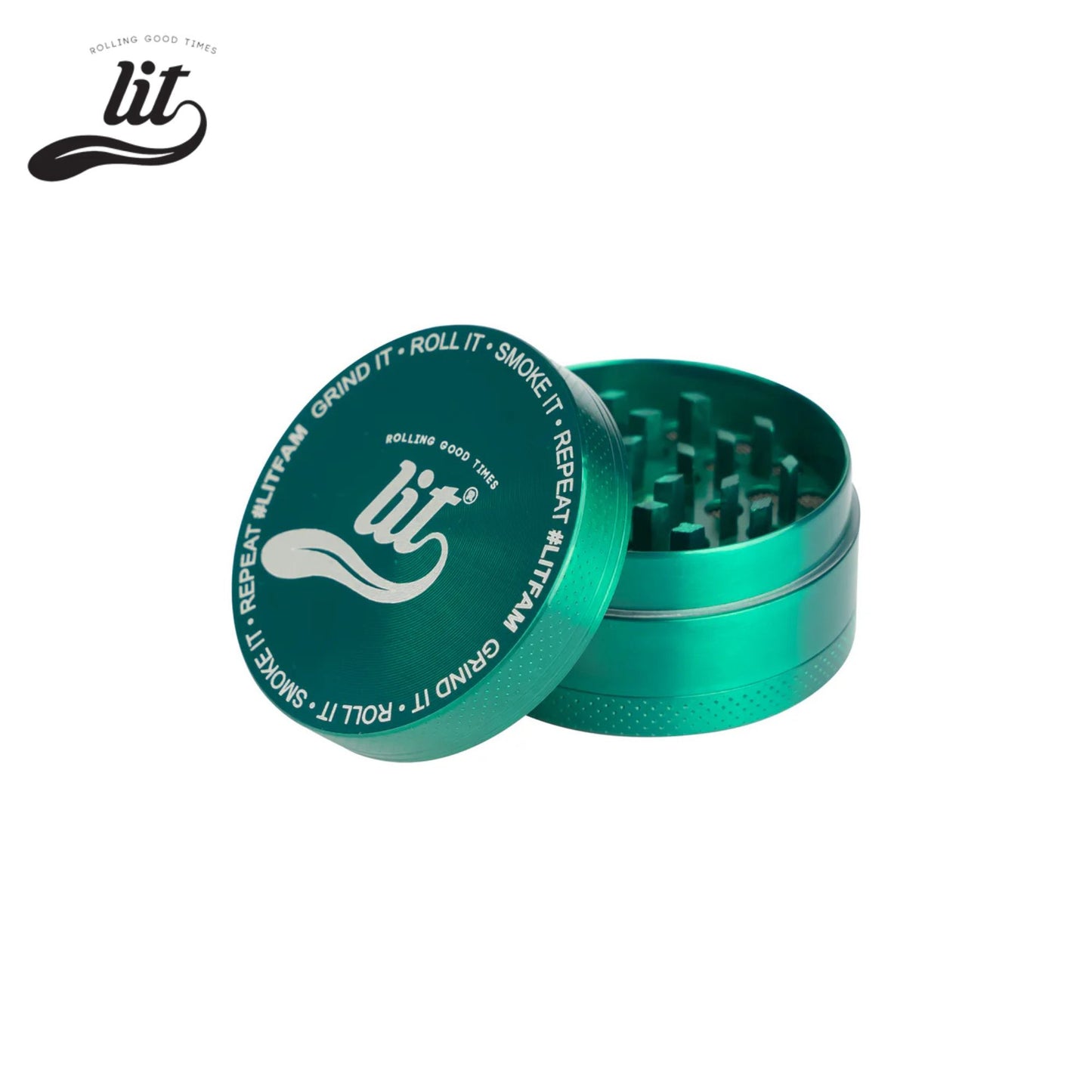 Lit Herb Grinder 55 MM | Green Crusher
