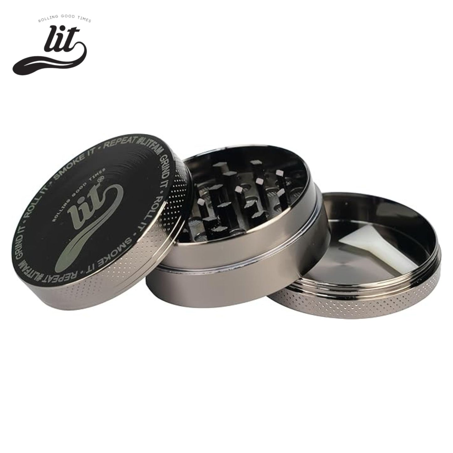 Lit Herb Grinder 55 MM | BlackCrusher
