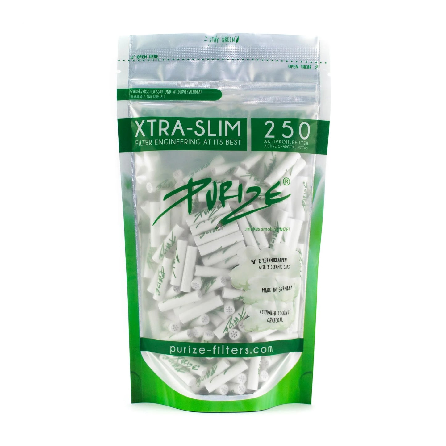 PURIZE XTRA Slim 5.9mm Filters Pack of 250 - White