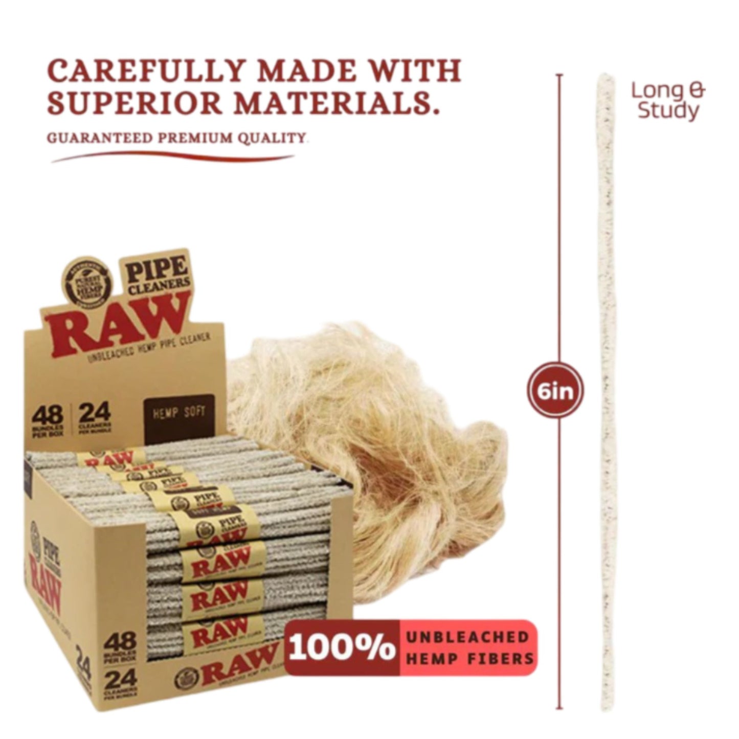 Raw Pipe Cleaners - 24 Bundle