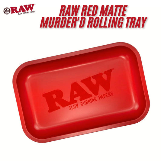 Raw Murdered Red Rolling Tray