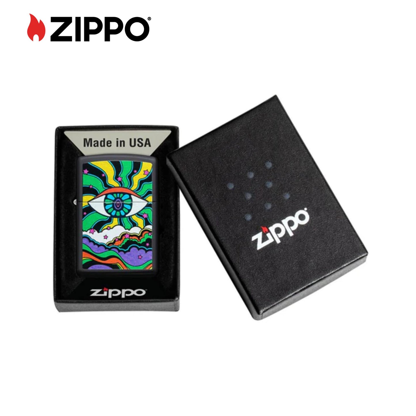 ZIPPO Black Light Eye Design Windproof Lighter