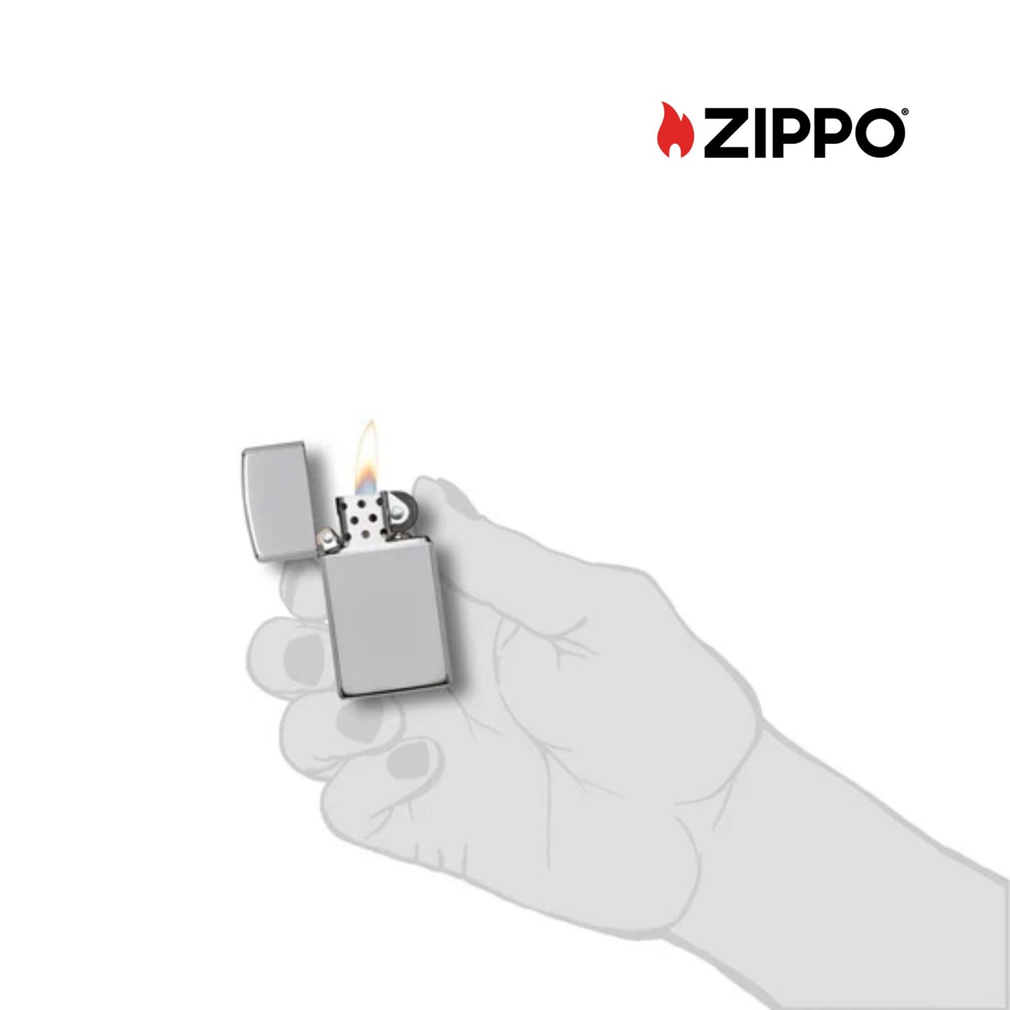 ZIPPO Slim High Polish Chrome Windproof Lighter