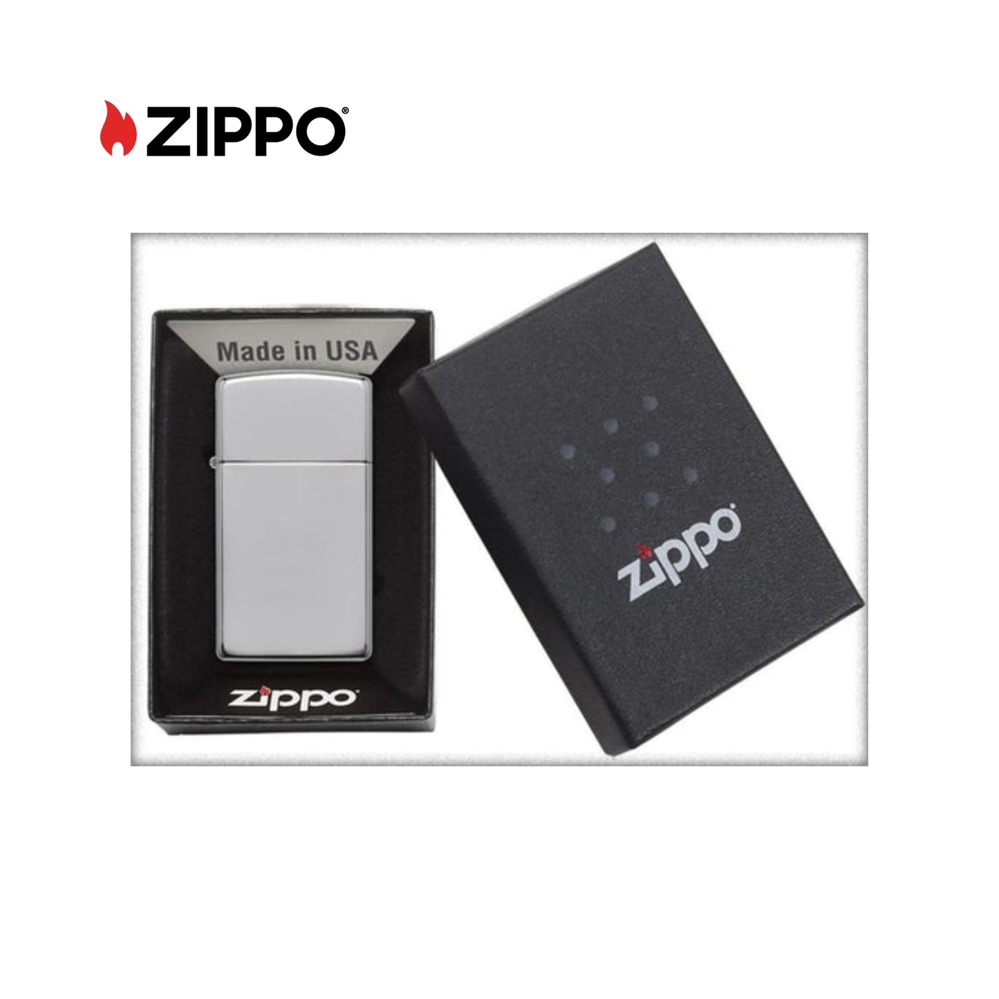 ZIPPO Slim High Polish Chrome Windproof Lighter