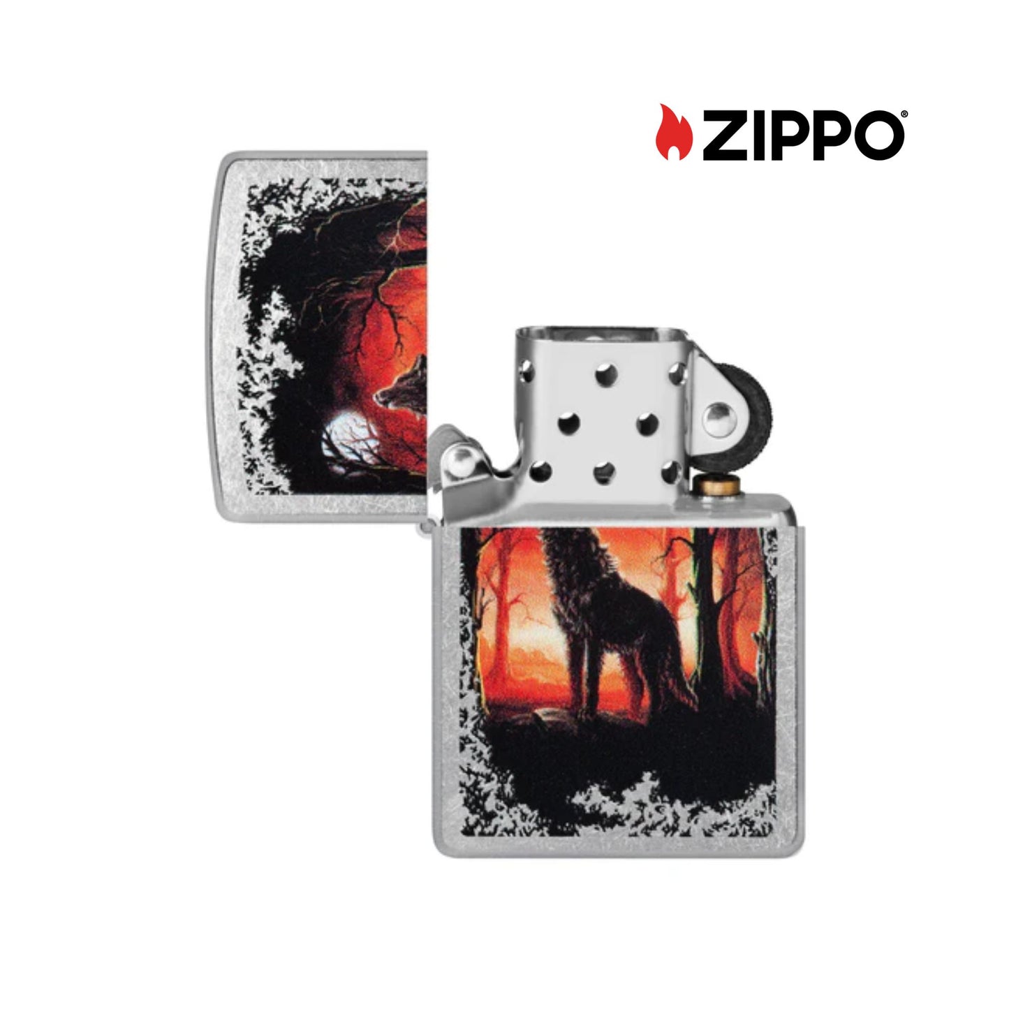 ZIPPO Wolf Moon Trees Windproof Lighter