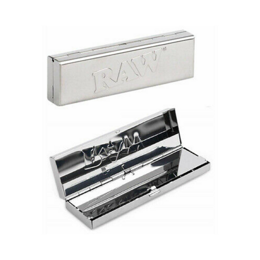 RAW Steel Tin for King Size Slim Papers+ Pre-Rolled Tips - HighJack