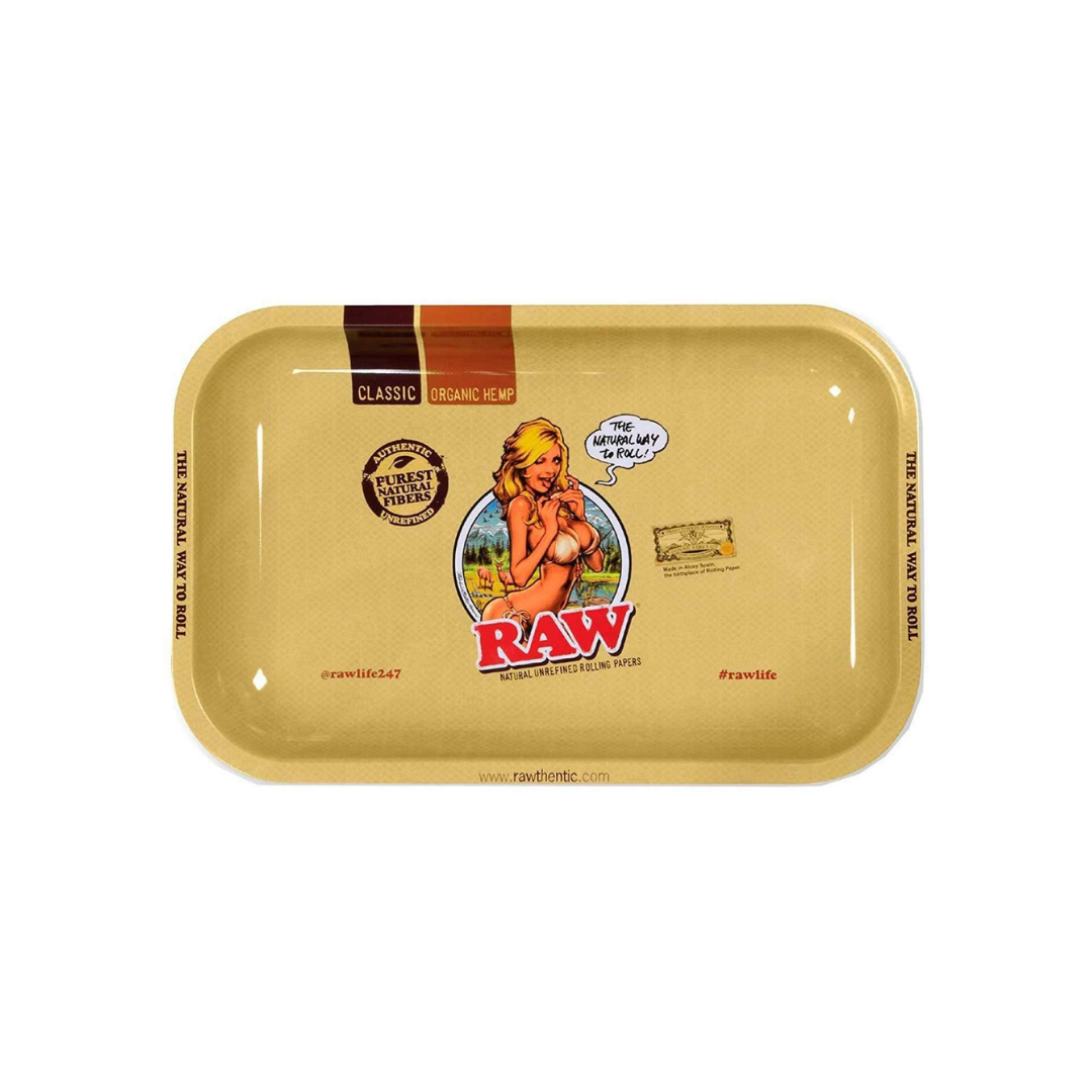 RAW GIRL Metal Rolling Tray-Small - HighJack