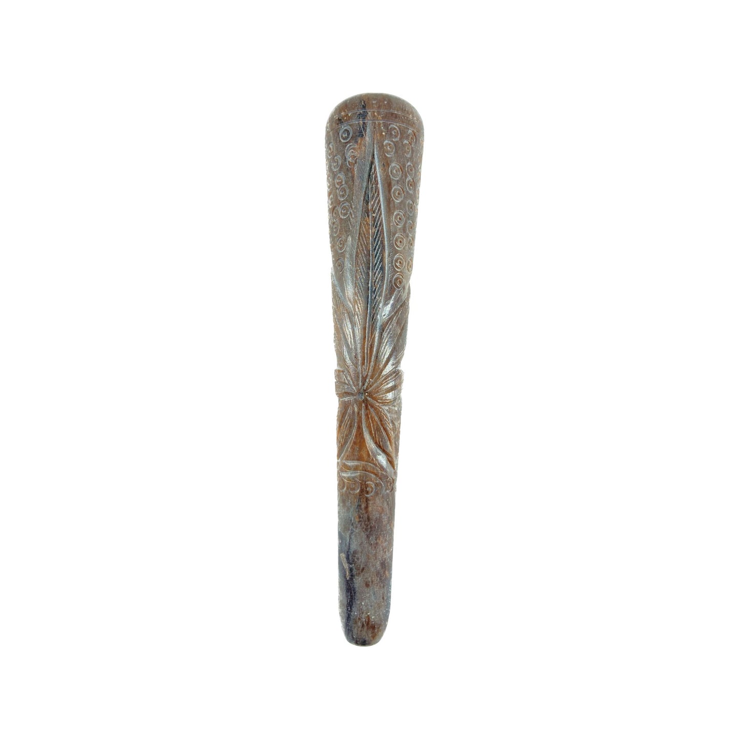 Cannabis Leaf Marble Chillum 6 inches