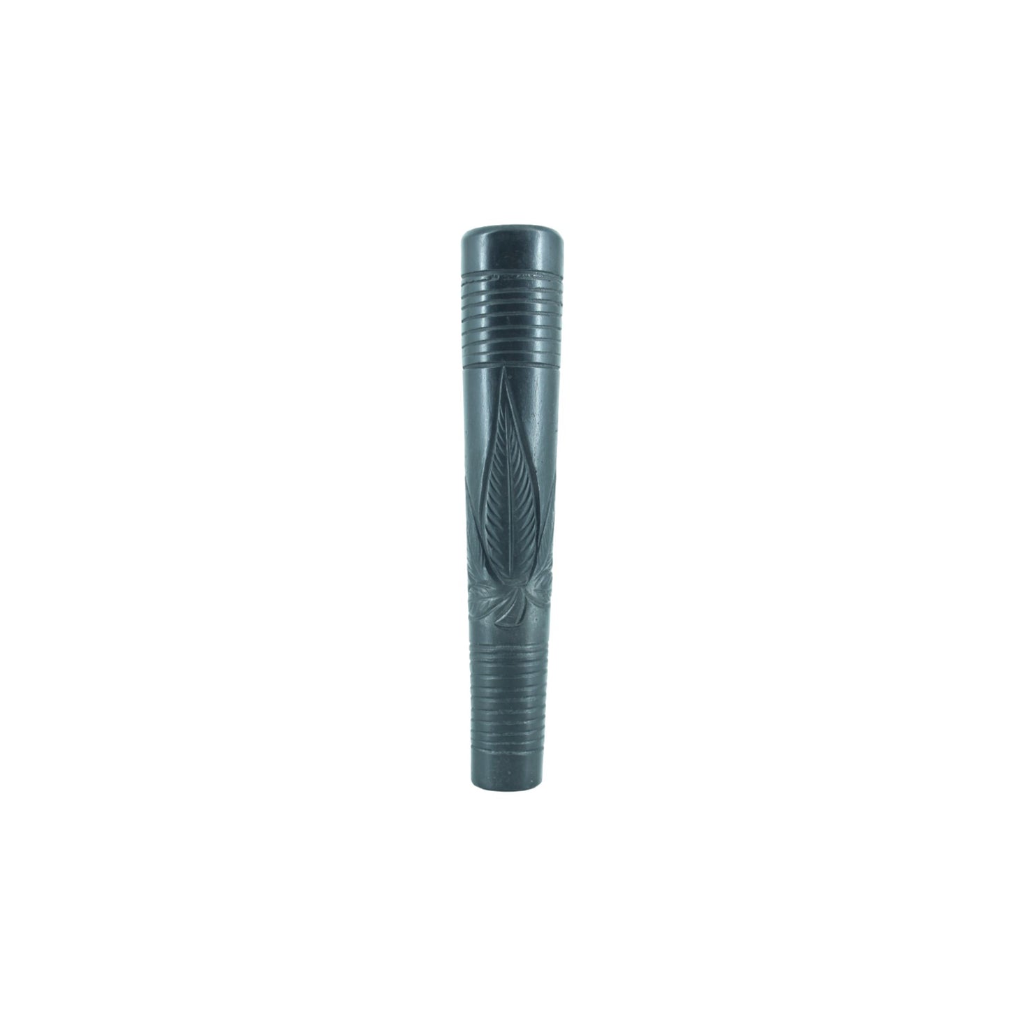 Black Clay Chillum Cannabis Leaf