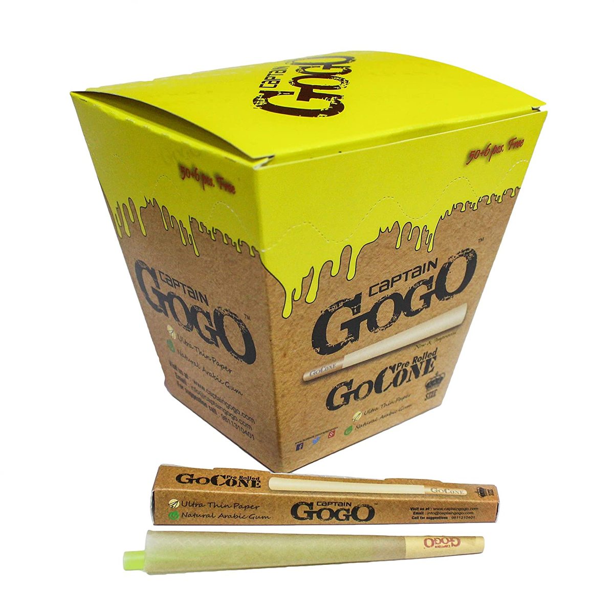 CAPTAIN GOGO PreRolled Cones (Brown) - HighJack