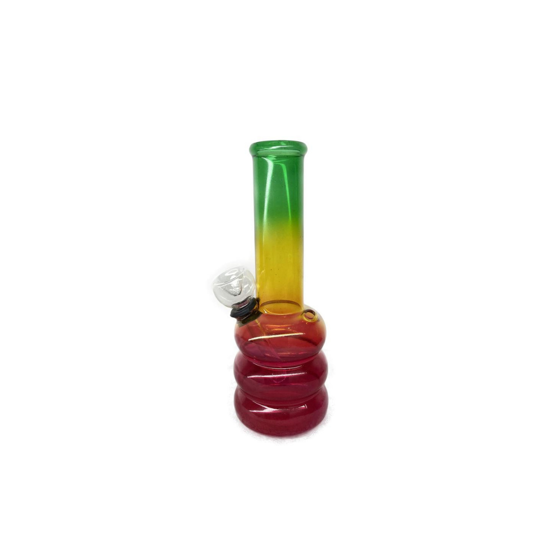 Classic Rasta Glass Bong-6 inches - HighJack
