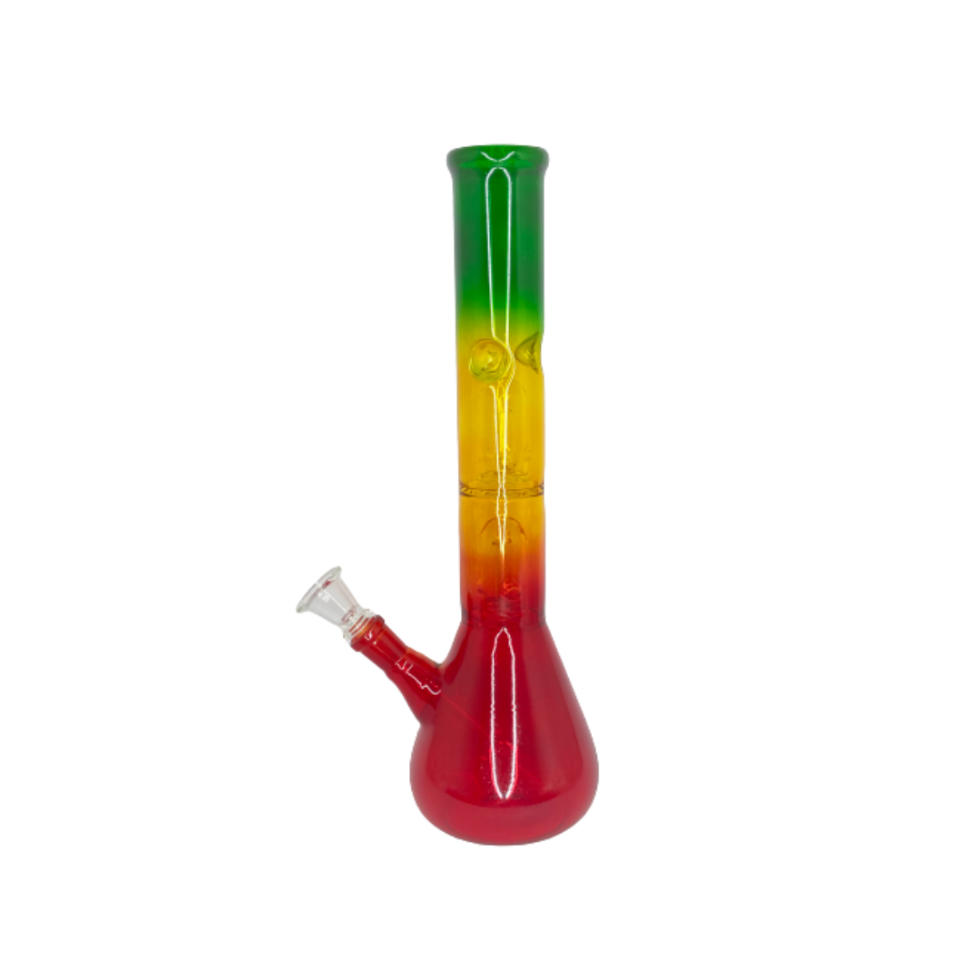 Classic Rasta Glass Bong-12 inches - HighJack