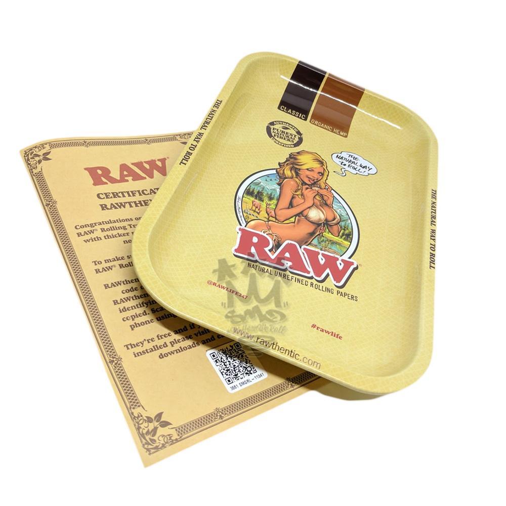 RAW GIRL Metal Rolling Tray - Small
