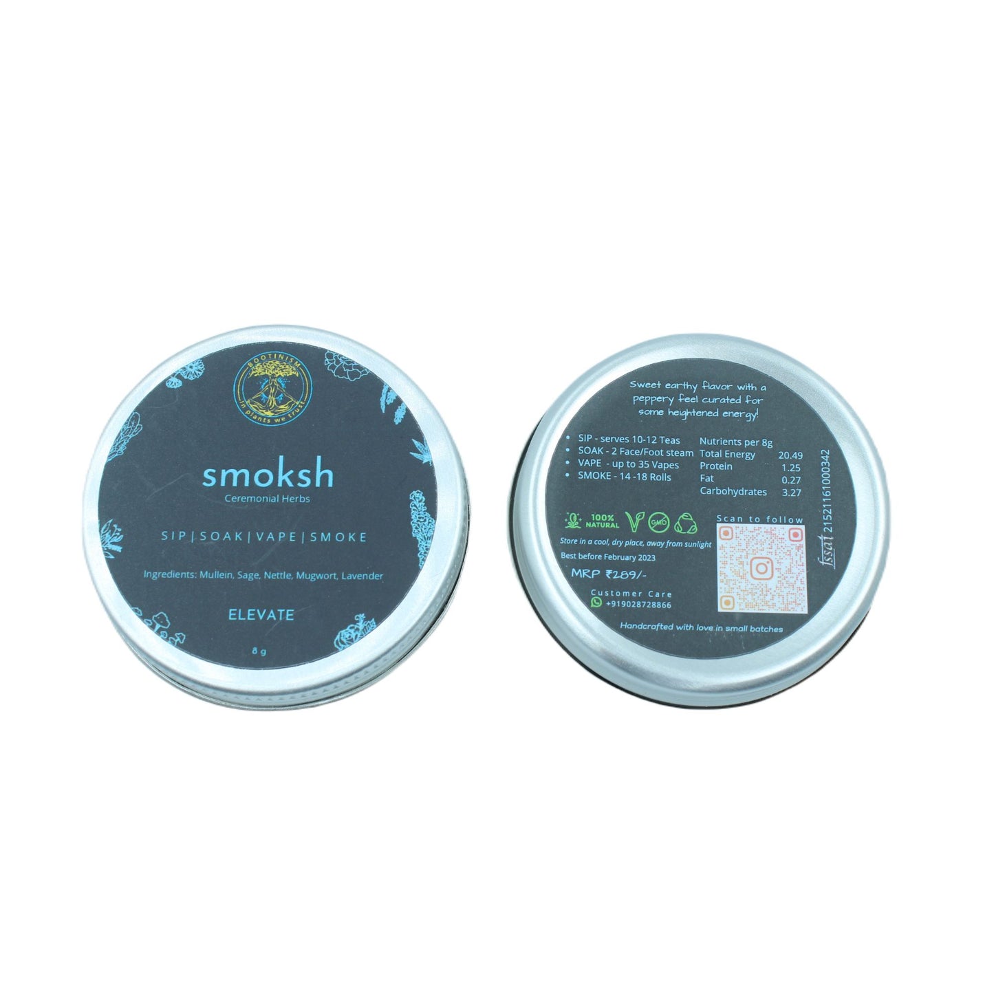SMOKSH ELEVATE Herbal Smoking Blend 8g HighJack India