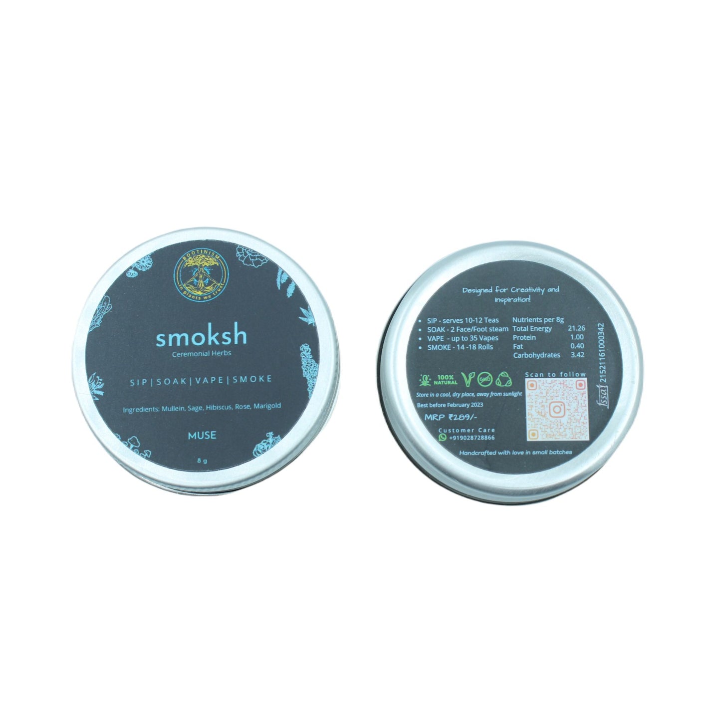 SMOKSH MUSE Herbal Smoking Blend 8g HighJack India