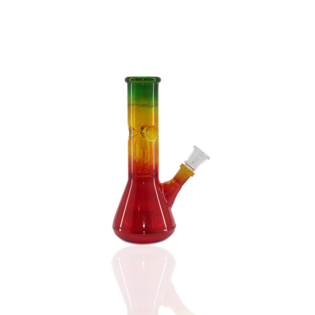 Classic Rasta Glass Bong-8 inches - HighJack