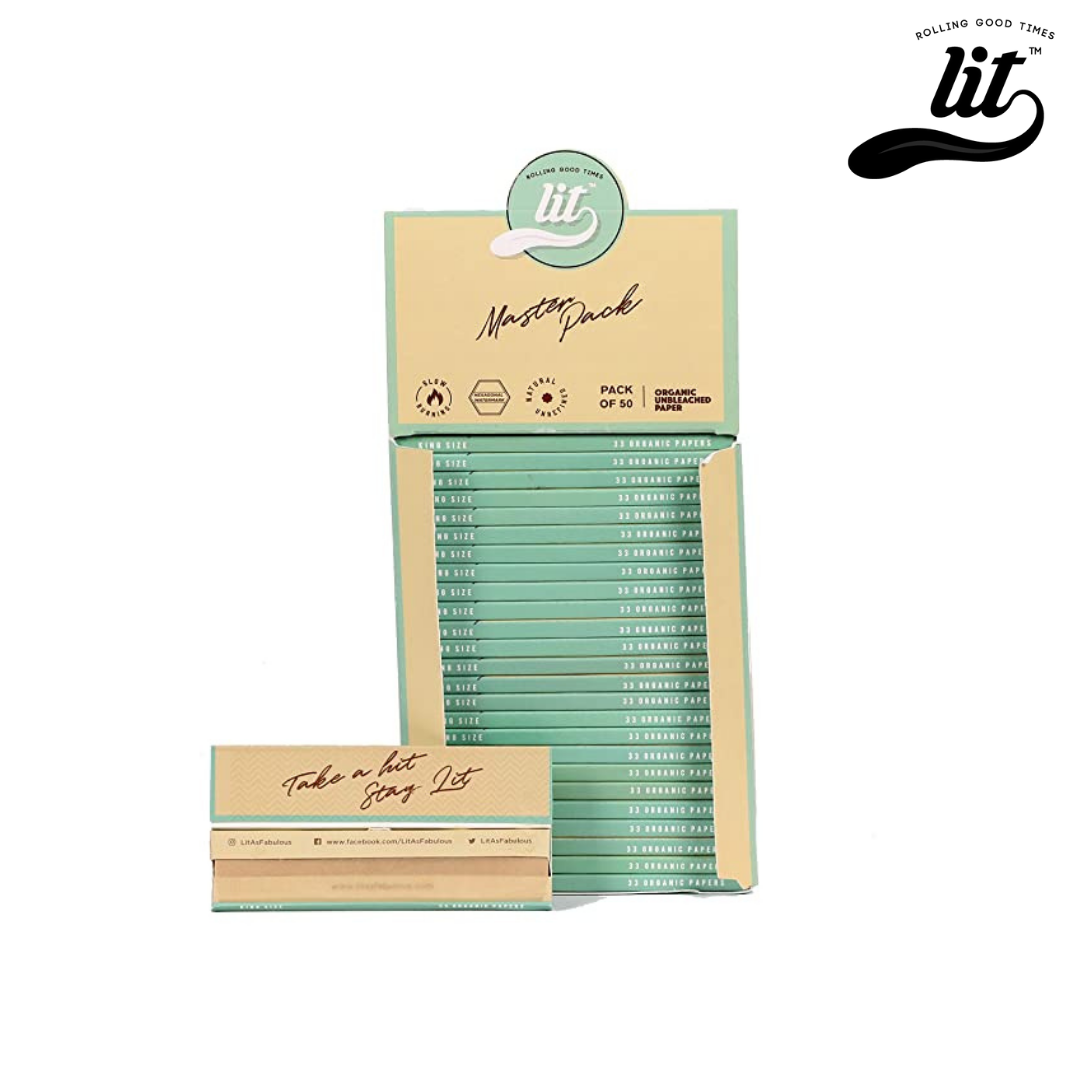 LIT Master Pack Ultra Thin King Size Rolling Paper-Brown - HighJack