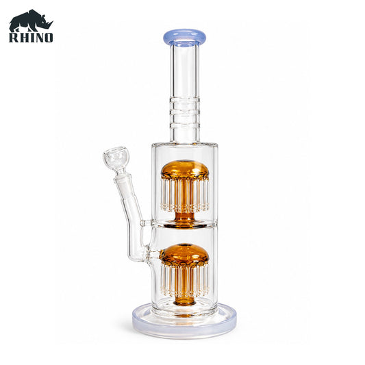 Double Tree Percolator Glass Bong