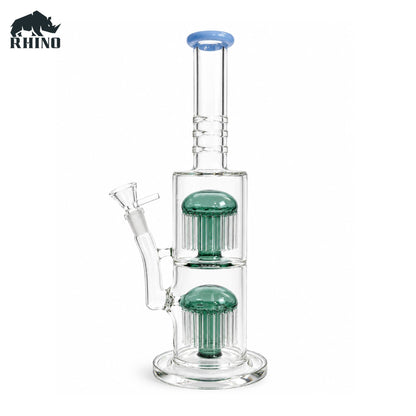 dual Tree Percolator Glass Bong
