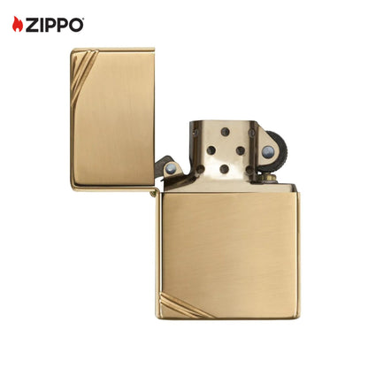 Zippo Gold Lighter | High Polish Brass Vintage Windproof Lighter | Premium Metal Body
