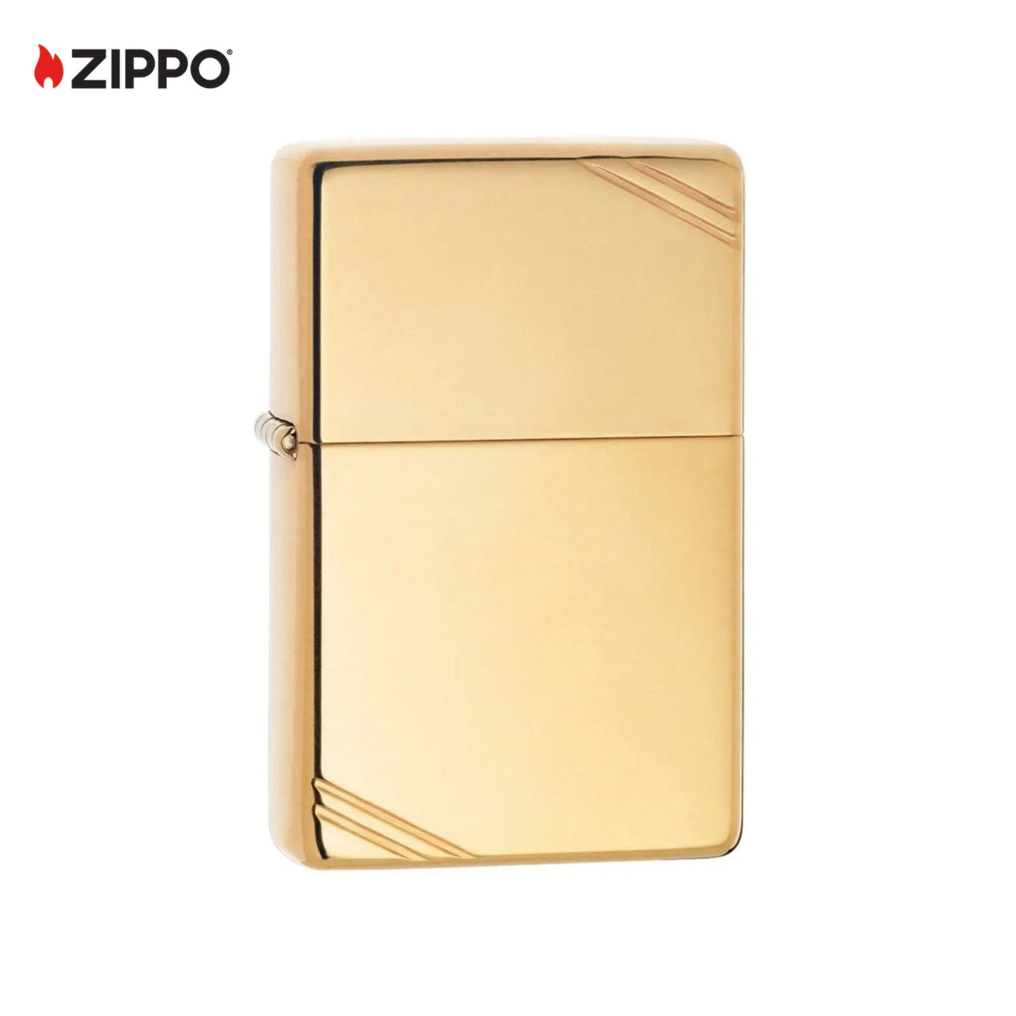 Zippo Gold Lighter | High Polish Brass Vintage Windproof Lighter | Premium Metal Body
