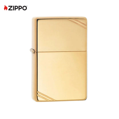 Zippo Gold Lighter | High Polish Brass Vintage Windproof Lighter | Premium Metal Body