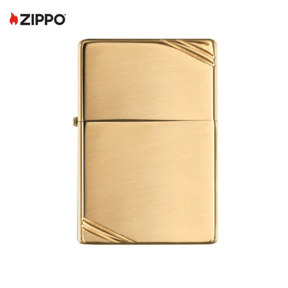 Zippo Gold Lighter | High Polish Brass Vintage Windproof Lighter | Premium Metal Body