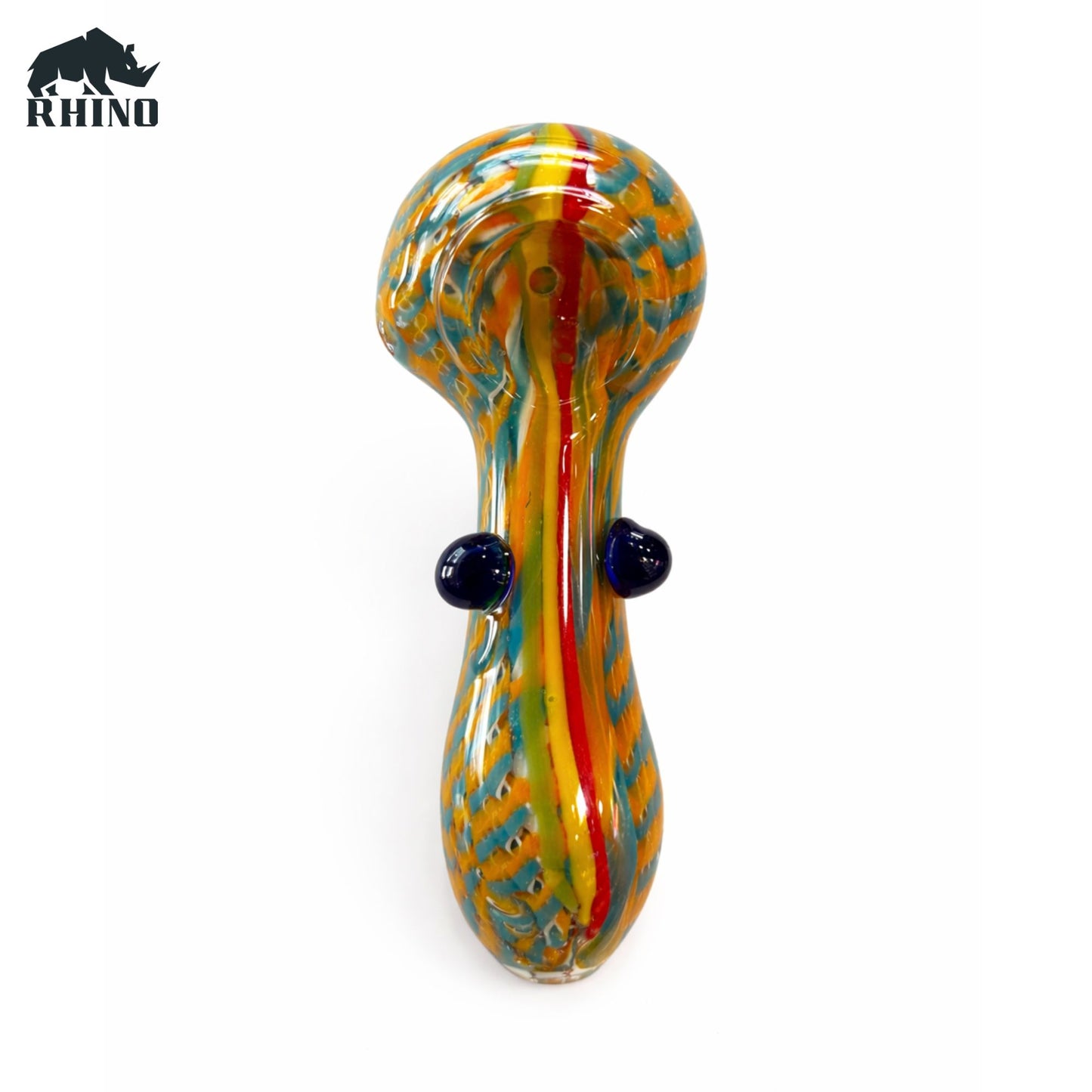 4 Inch Glass Herb Smoking- Rainbow 