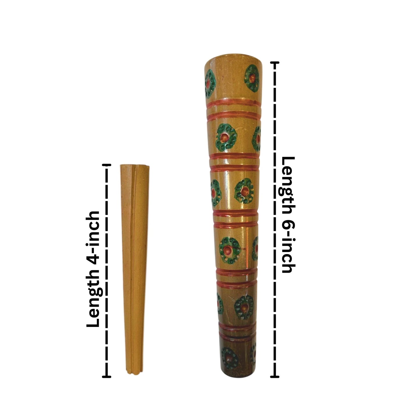 Leaf Art Clay Chillum Pipe For Smoking Tobacco & Herbs | 6 Inches Chillam