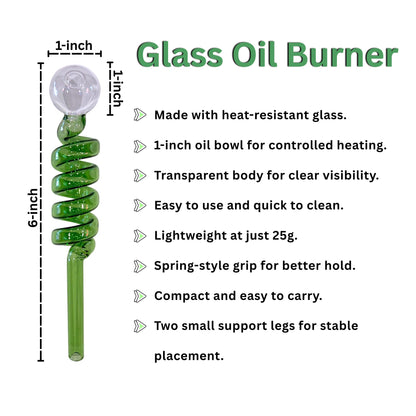 6-inch Glass Oil Burner Pipe